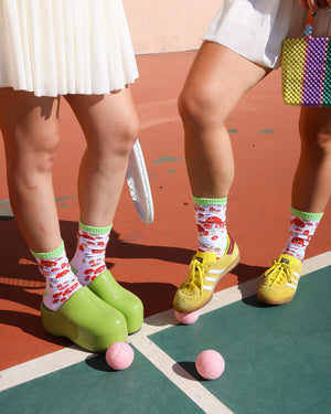 Sock candy mushroom forest tennis crew sock cute tennis socks